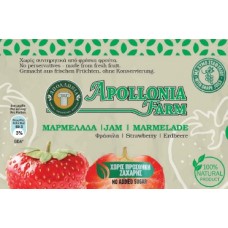 STRAWBERRY JAM 300gr 90% FRUIT WITHOUT SUGAR WITH GRAPE JUICE